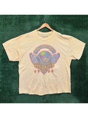 Van Halen 1984 UO yellow Oversized T-Shirt Size L/XL